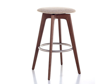 EGADI 416H - High wooden stool with integrated cushion by Very Wood - view 2
